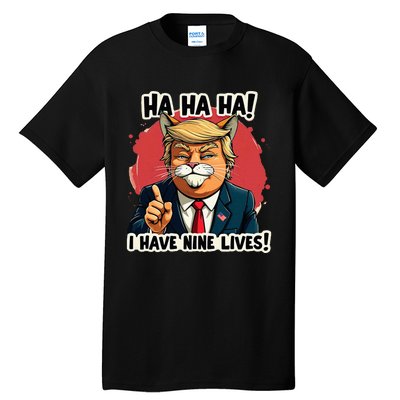 Trump Cat I Have Nine LivesTrump For Halloween 24 Tall T-Shirt