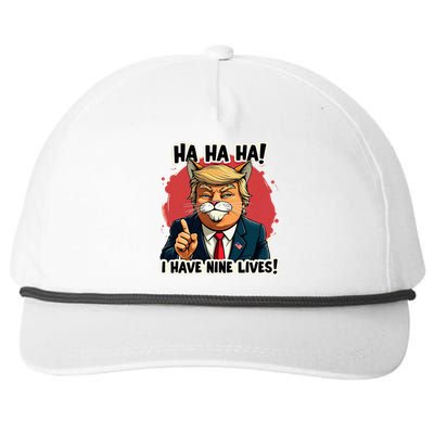 Trump Cat I Have Nine LivesTrump For Halloween 24 Snapback Five-Panel Rope Hat