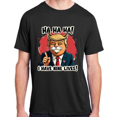 Trump Cat I Have Nine LivesTrump For Halloween 24 Adult ChromaSoft Performance T-Shirt