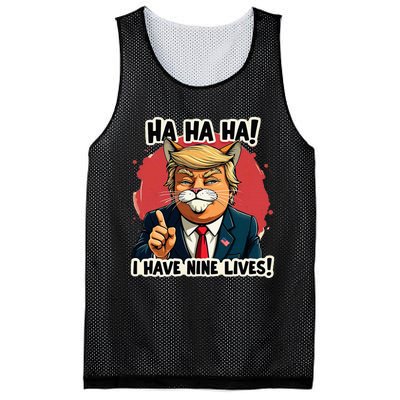 Trump Cat I Have Nine LivesTrump For Halloween 24 Mesh Reversible Basketball Jersey Tank