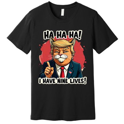 Trump Cat I Have Nine LivesTrump For Halloween 24 Premium T-Shirt