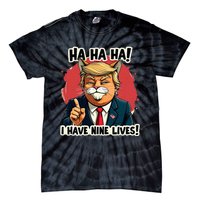 Trump Cat I Have Nine LivesTrump For Halloween 24 Tie-Dye T-Shirt