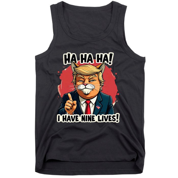 Trump Cat I Have Nine LivesTrump For Halloween 24 Tank Top