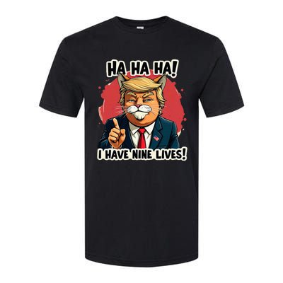 Trump Cat I Have Nine LivesTrump For Halloween 24 Softstyle CVC T-Shirt