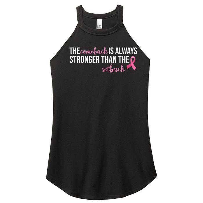 The Comeback Is Always Stronger Than Setback Breast Cancer Women's Perfect Tri Rocker Tank