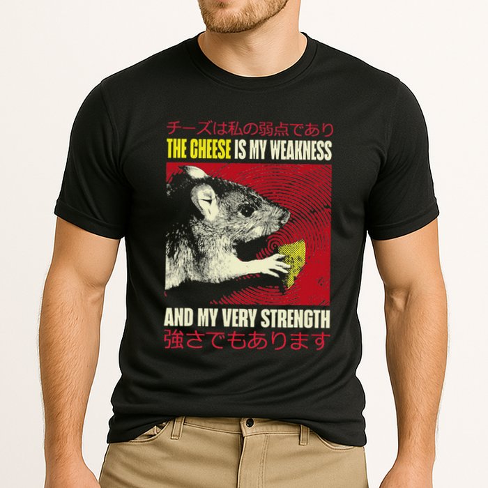 The Cheese Is My Weakness And My Very Strength Rat Japanese Performance Shirt
