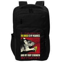 The Cheese Is My Weakness And My Very Strength Rat Japanese Impact Tech Backpack