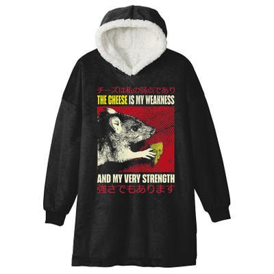 The Cheese Is My Weakness And My Very Strength Rat Japanese Hooded Wearable Blanket