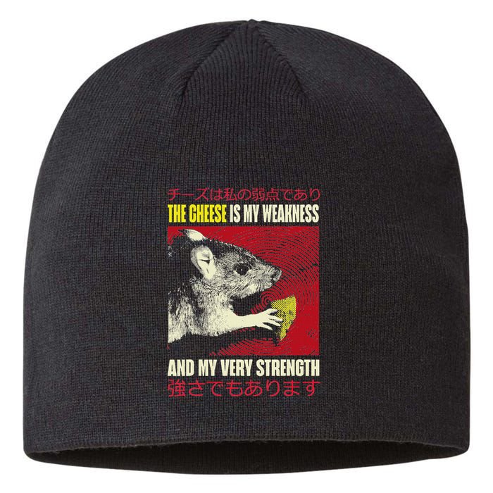 The Cheese Is My Weakness And My Very Strength Rat Japanese Sustainable Beanie