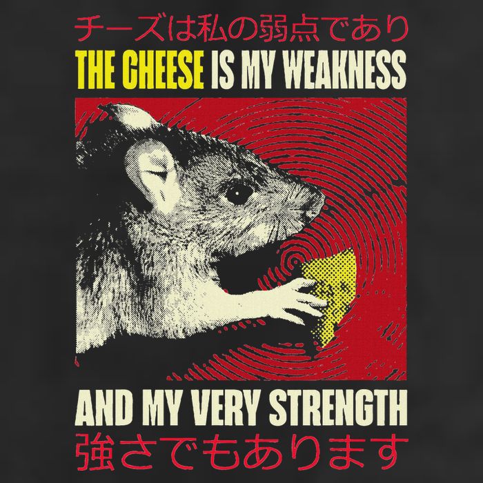 The Cheese Is My Weakness And My Very Strength Rat Japanese 25L Jumbo Tote