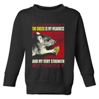 The Cheese Is My Weakness And My Very Strength Rat Japanese Toddler Sweatshirt