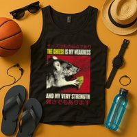 The Cheese Is My Weakness And My Very Strength Rat Japanese Tank Top