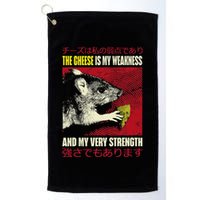 The Cheese Is My Weakness And My Very Strength Rat Japanese Golf Towel