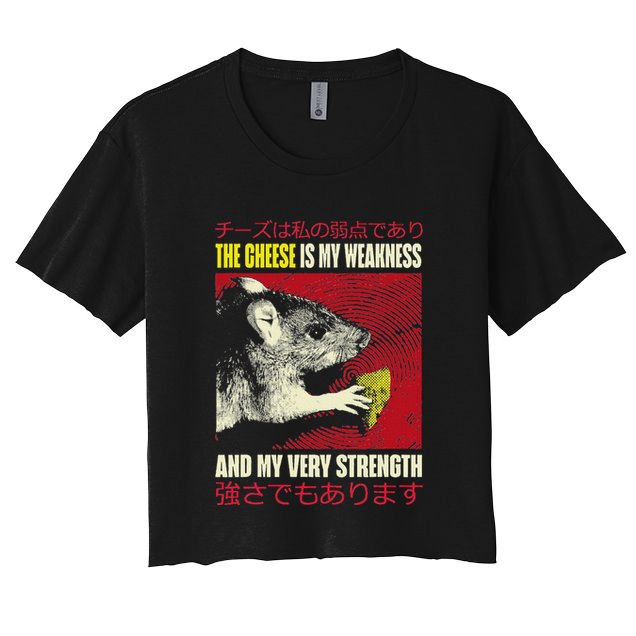 The Cheese Is My Weakness And My Very Strength Rat Japanese Crop Top