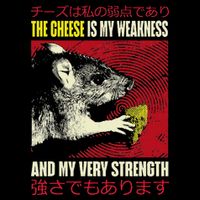 The Cheese Is My Weakness And My Very Strength Rat Japanese Zip Tote Bag
