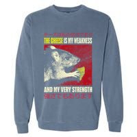 The Cheese Is My Weakness And My Very Strength Rat Japanese Garment-Dyed Sweatshirt