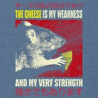 The Cheese Is My Weakness And My Very Strength Rat Japanese Garment-Dyed Sweatshirt