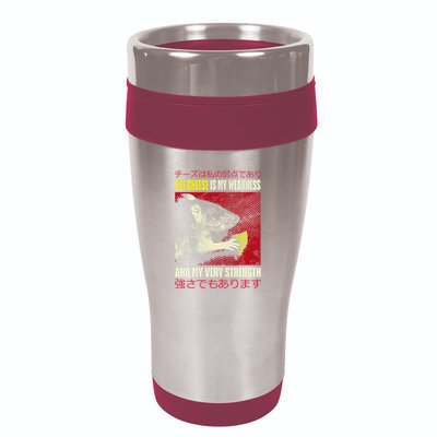 The Cheese Is My Weakness And My Very Strength Rat Japanese 16oz Travel Tumbler
