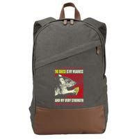 The Cheese Is My Weakness And My Very Strength Rat Japanese Cotton Canvas Backpack