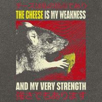 The Cheese Is My Weakness And My Very Strength Rat Japanese Cotton Canvas Backpack