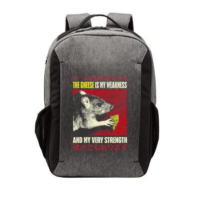 The Cheese Is My Weakness And My Very Strength Rat Japanese Vector Backpack