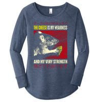 The Cheese Is My Weakness And My Very Strength Rat Japanese Women's Perfect Tri Tunic Long Sleeve Shirt