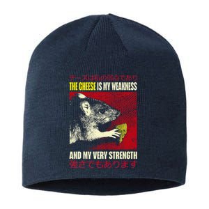 The Cheese Is My Weakness And My Very Strength Rat Japanese Sustainable Beanie