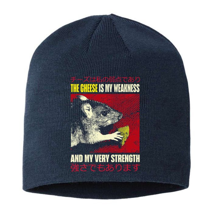 The Cheese Is My Weakness And My Very Strength Rat Japanese Sustainable Beanie