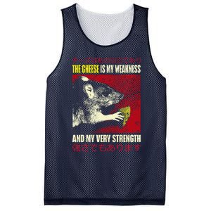 The Cheese Is My Weakness And My Very Strength Rat Japanese Mesh Reversible Basketball Jersey Tank