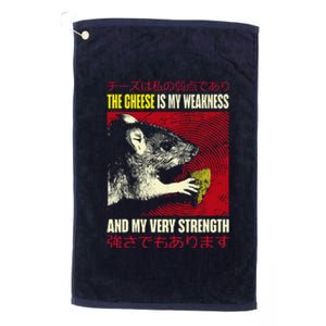 The Cheese Is My Weakness And My Very Strength Rat Japanese Platinum Collection Golf Towel