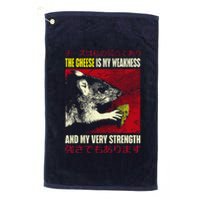 The Cheese Is My Weakness And My Very Strength Rat Japanese Platinum Collection Golf Towel