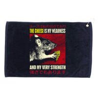 The Cheese Is My Weakness And My Very Strength Rat Japanese Grommeted Golf Towel