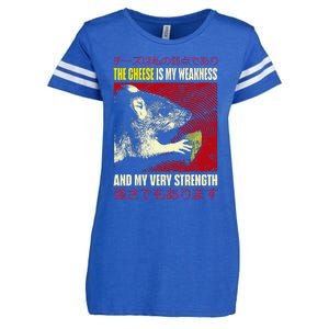 The Cheese Is My Weakness And My Very Strength Rat Japanese Enza Ladies Jersey Football T-Shirt