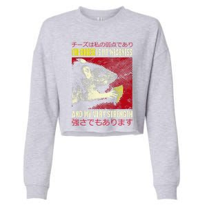 The Cheese Is My Weakness And My Very Strength Rat Japanese Cropped Pullover Crew