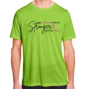 The Comeback Is Always Stronger Than The Set Back Breast Cancer Adult ChromaSoft Performance T-Shirt