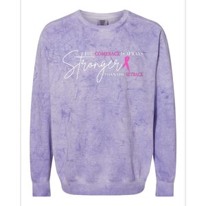 The Comeback Is Always Stronger Than The Set Back Breast Cancer Colorblast Crewneck Sweatshirt