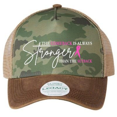 The Comeback Is Always Stronger Than The Set Back Breast Cancer Legacy Tie Dye Trucker Hat