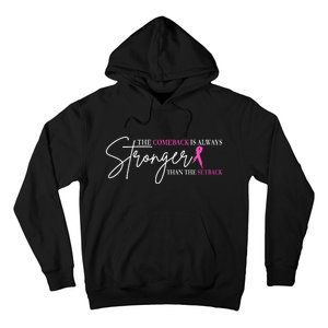 The Comeback Is Always Stronger Than The Set Back Breast Cancer Hoodie