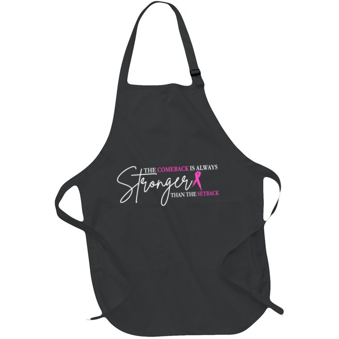 The Comeback Is Always Stronger Than The Set Back Breast Cancer Apron