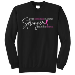 The Comeback Is Always Stronger Than The Set Back Breast Cancer Sweatshirt