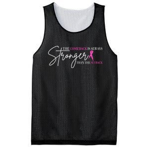 The Comeback Is Always Stronger Than The Set Back Breast Cancer Mesh Reversible Basketball Jersey Tank