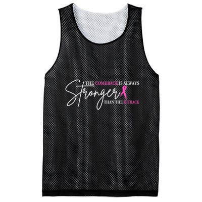 The Comeback Is Always Stronger Than The Set Back Breast Cancer Mesh Reversible Basketball Jersey Tank