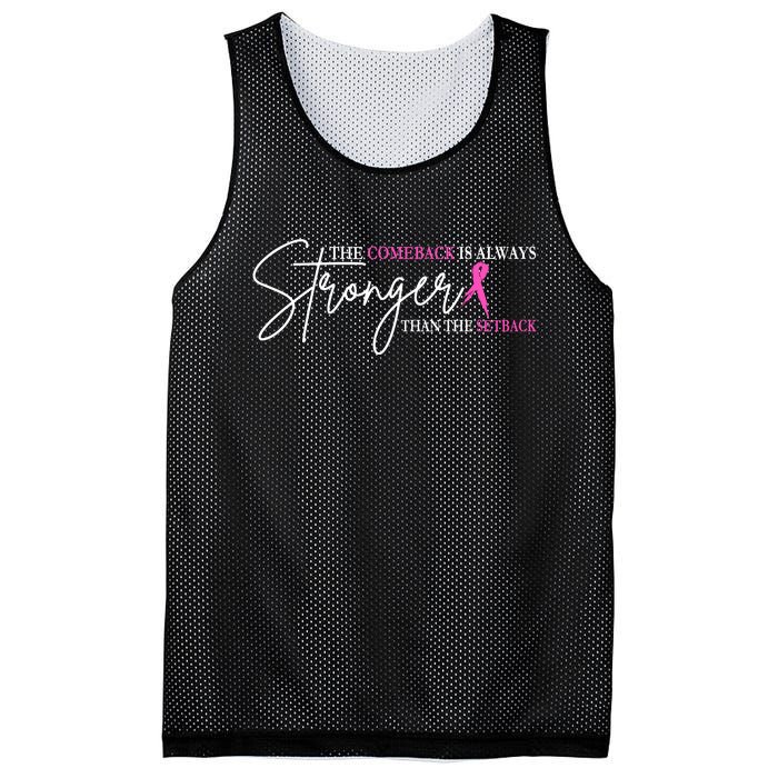 The Comeback Is Always Stronger Than The Set Back Breast Cancer Mesh Reversible Basketball Jersey Tank