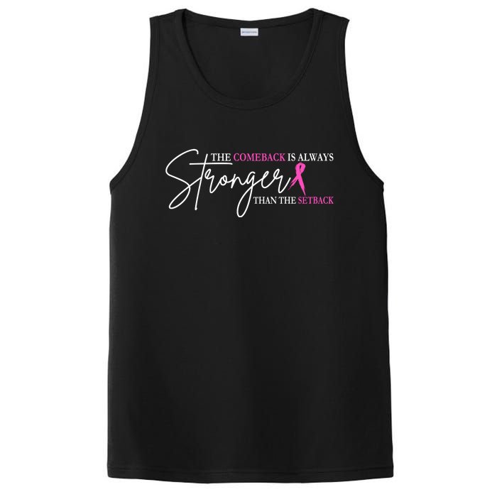 The Comeback Is Always Stronger Than The Set Back Breast Cancer PosiCharge Competitor Tank