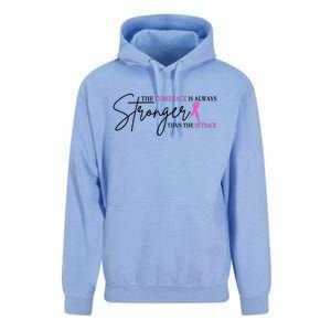 The Comeback Is Always Stronger Than The Set Back Breast Cancer Unisex Surf Hoodie