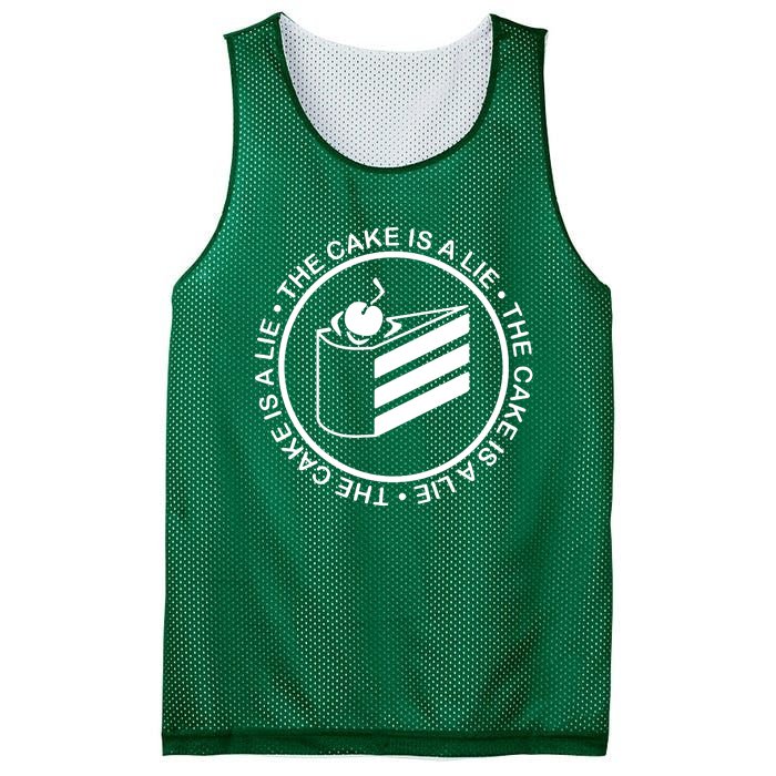 The Cake Is A Lie Portal Mesh Reversible Basketball Jersey Tank