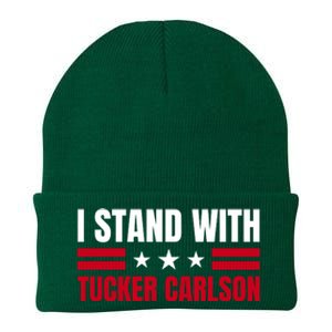 Tucker Carlson I Stand With Him, Men Women, I Stand With Tucker Carlson Knit Cap Winter Beanie