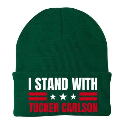 Tucker Carlson I Stand With Him, Men Women, I Stand With Tucker Carlson Knit Cap Winter Beanie