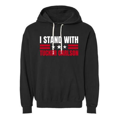 Tucker Carlson I Stand With Him, Men Women, I Stand With Tucker Carlson Garment-Dyed Fleece Hoodie