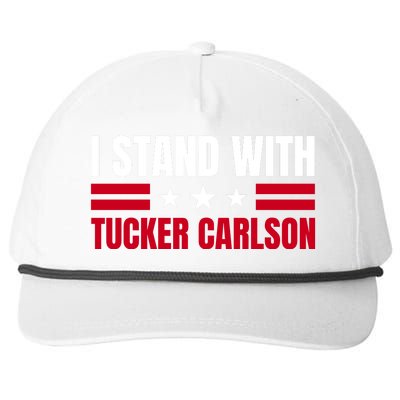 Tucker Carlson I Stand With Him, Men Women, I Stand With Tucker Carlson Snapback Five-Panel Rope Hat